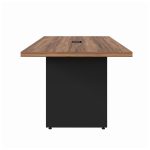 Mesa de Reunião 2,00×0,90m C/ Caixa de Tomada NOGAL SEVILHA/PRETO – 21403 - Imagem 3