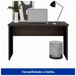 Mesa Escritório 1,50×0,60m – S/ Gavetas MARSALA / PRETO – 23472 - Imagem 3