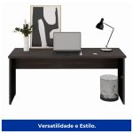 Mesa Escritório 1,70×0,60m – S/ Gavetas MARSALA / PRETO – 23474 - Imagem 3