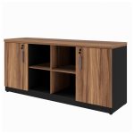 Armário Baixo GOLD Credenza ESPECIAL – 1,60×0,72×0,45m  NOGALSEVILHA / PRETO – 23502