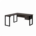 Mesa em L (Mesa 1,50m + Mesa Auxiliar) – C/ Gavetas MARSALA/PRETO – 25477 - Imagem 6
