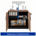 Armário Baixo com 02 Portas – 0,80×0,74×0,45 m- – NOGAL SEVILHA/PRETO – 21411 - Imagem 4