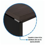 Mesa em L (Mesa 1,35m + Mesa Auxiliar) – S/ Gavetas MARSALA/PRETO – 25422 - Imagem 5