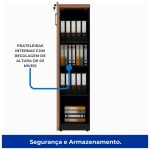 Armário Torre FECHADA NOGALSEVILHA/PRETO – 21434 - Imagem 5