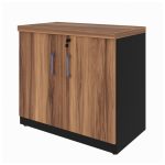 Armário Baixo com 02 Portas – 0,80×0,74×0,45 m- – NOGAL SEVILHA/PRETO – 21411