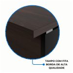 Mesa Escritório 1,70×0,60m – C/ 02 Gavetas MARSALA / PRETO – 23475 - Imagem 5