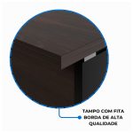 Mesa Escritório PÉ PAINEL – 1,35×0,60m – S/ Gavetas – MARSALA/PRETO – 25420 - Imagem 5