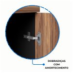 Armário Baixo GOLD Credenza ESPECIAL – 1,60×0,72×0,45m  NOGALSEVILHA / PRETO – 23502 - Imagem 6