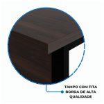 Mesa em L (Mesa 1,50m + Mesa Auxiliar) – S/ Gavetas MARSALA/PRETO – 25476 - Imagem 6