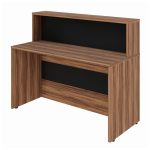 Balcão de Atendimento 1.35×1,13×0,60m – S/ Gavetas NOGAL SEVILHA / PRETO – 63081
