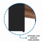 Aparador de Madeira 1,20×0,80×0,35 – NOGALSEVILHA/PRETO – 21436 - Imagem 6