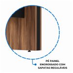Mesa de Reunião Diretoria – 2,40X1,20m  NOGAL SEVILHA/PRETO – 22012 - Imagem 6