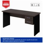 Mesa Escritório 1,50×0,60m – C/ 02 Gavetas MARSALA / PRETO – 23473 - Imagem 7