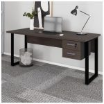 Mesa Escritório PÉ QUADRO 1,70×0,60m – C/ Gavetas – MARSALA/PRETO – 25475 - Imagem 7