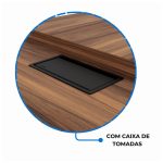 Mesa PRESIDENTE Armário Pedestal 1,82×1,80m NOGAL SEVILHA / PRETO – 20602 - Imagem 4