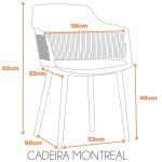 Cadeira Interlocutor MARCELA Polipropileno – COR FENDI- Pollo Móveis – 37012 - Imagem 4