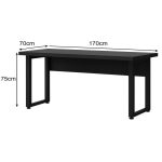 Mesa Escritório PÉ QUADRO – 1,70×0,70m – S/ Gavetas – PRETO / PRETO – 26003 - Imagem 5
