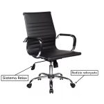 Cadeira DIRETOR Charles Eames Esteirinha – PRETO – Pollo Móveis – 32887 - Imagem 4