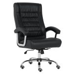 Poltrona Presidente LUXO c/ mola Ensacada – Couríssimo Preto 30016