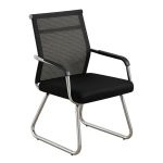 Cadeira Interlocutor TELA EROS  – Cor Preto – Pollo Móveis – 30047