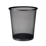 Lixeira de Aço p/ Escritório 0,26×0,23m – Cor PRETA 73001