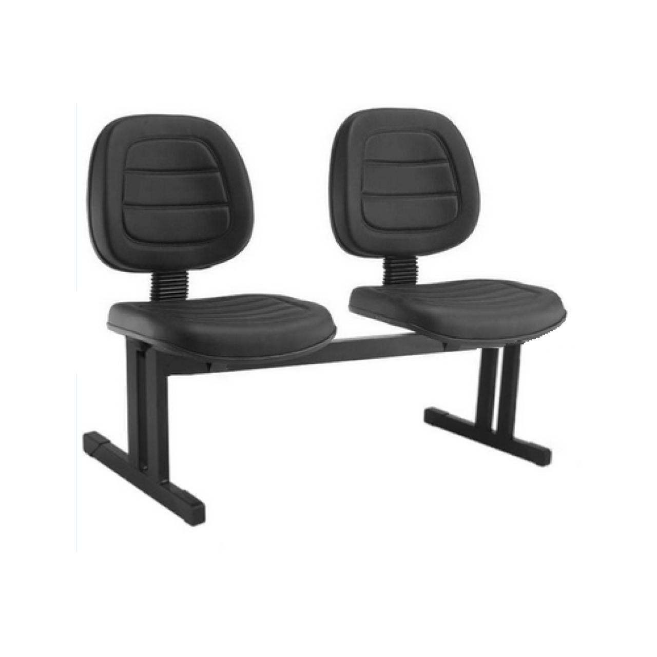 longarina_2_.jpg Longarina EXECUTIVA Costurada 02 Lugares – Cor Preta – Pollo Móveis – 33075 - Imagem 1