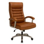 Poltrona Presidente LUXO c/ mola Ensacada – COR CARAMELO – 30059