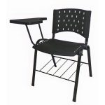 Cadeira Universitária Plástica com Prancheta PLÁSTICA – COR PRETO – REALPLAST – 32013