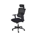 Cadeira 3330 Alta Tela Preta Base Rodizio