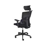 Cadeira 3330 Alta Tela Preta Base Rodizio - Imagem 3